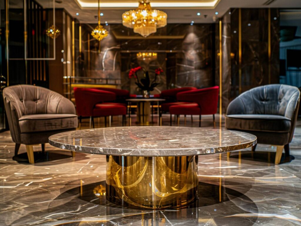 Najlepsze stoły kawowe do lobby hotelowego.