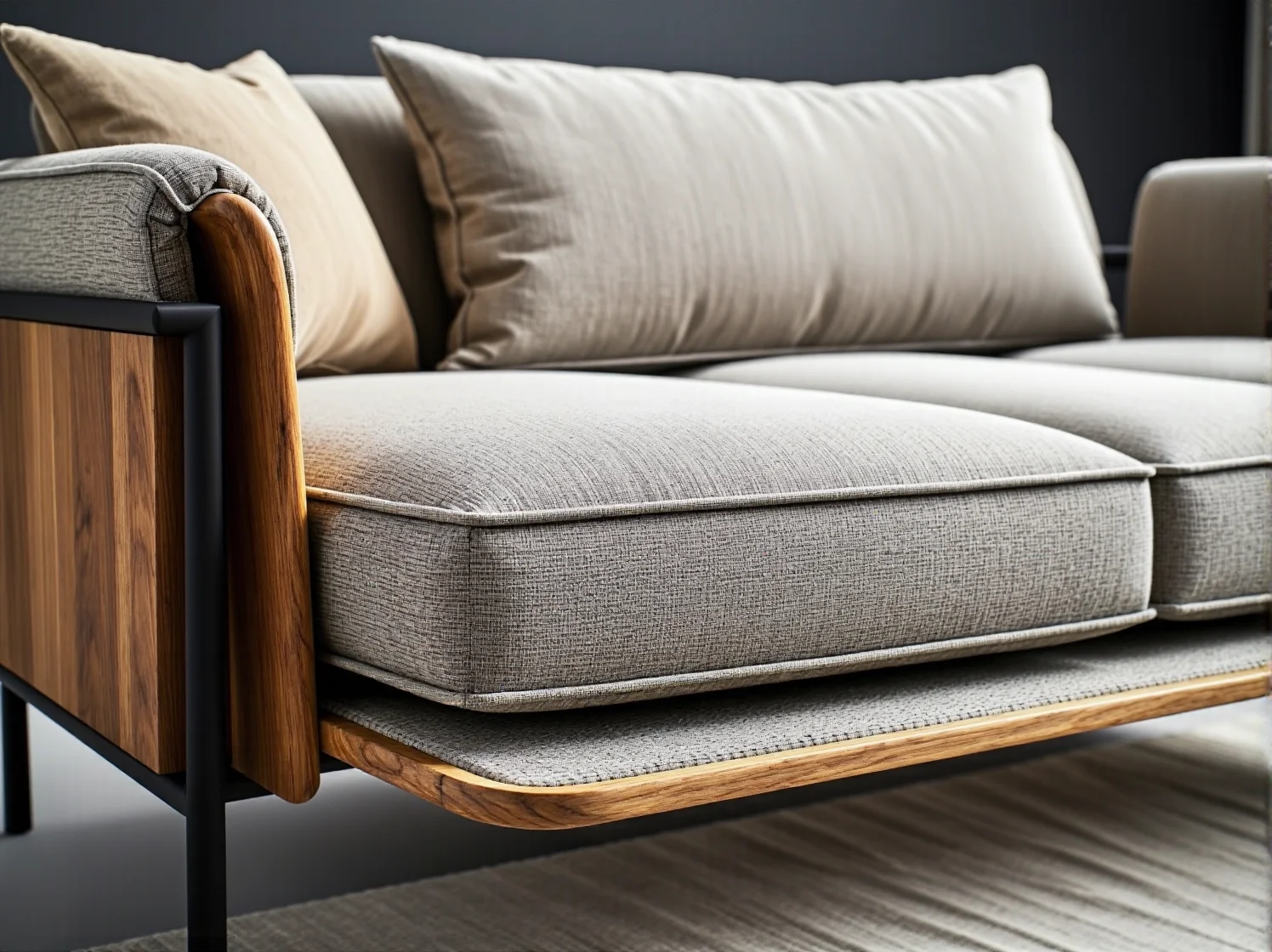 Dyskretna elegancja i minimalizm w przestronnym luksusowym apartamencie.