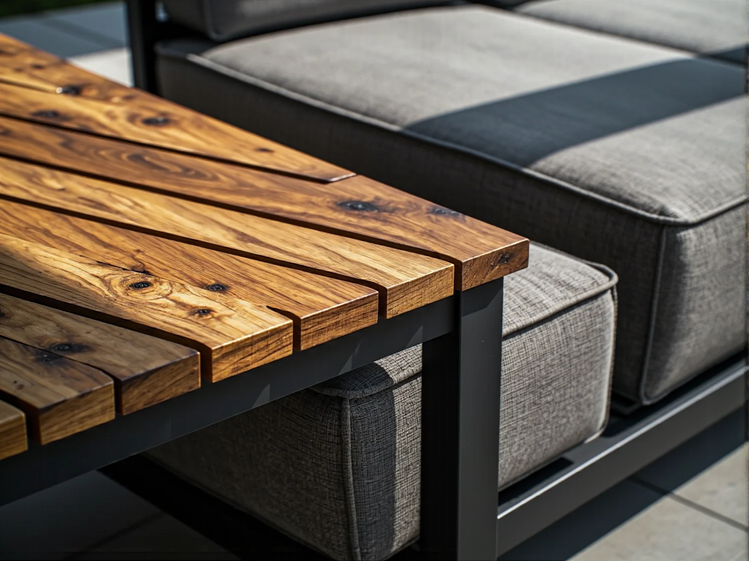 Ekologiczne krzesło ogrodowe z recyklingowanego metalu z bliska