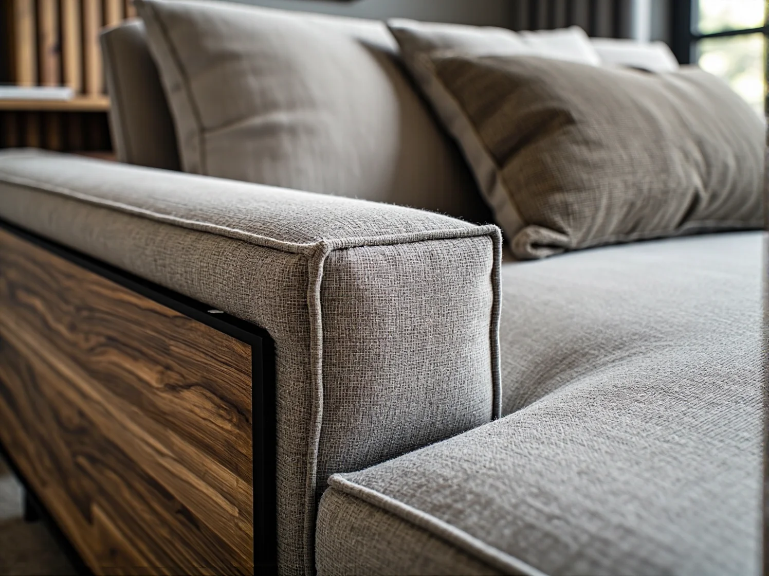 Stylowa komoda z drewna z odzysku będąca głównym elementem dekoracyjnym w nowoczesnej sypialni eko.