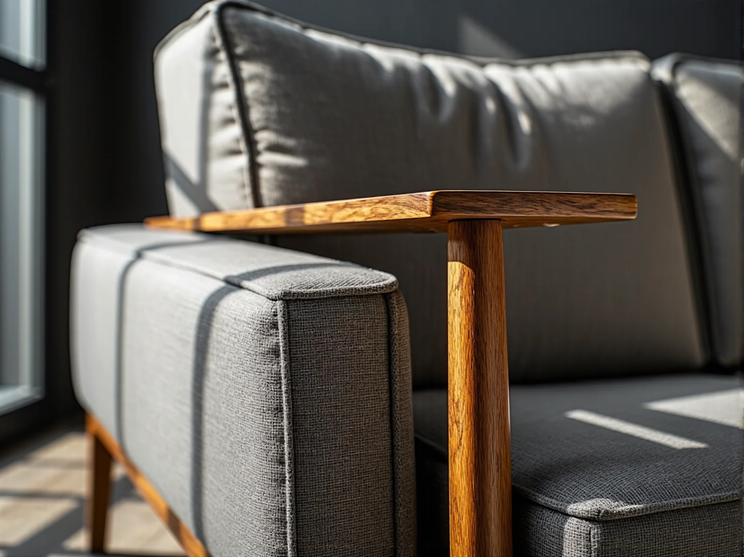 Dawne rzemiosło a ekologia. Rustykalne krzesła z palet i starego drewna na jasnym tarasie.