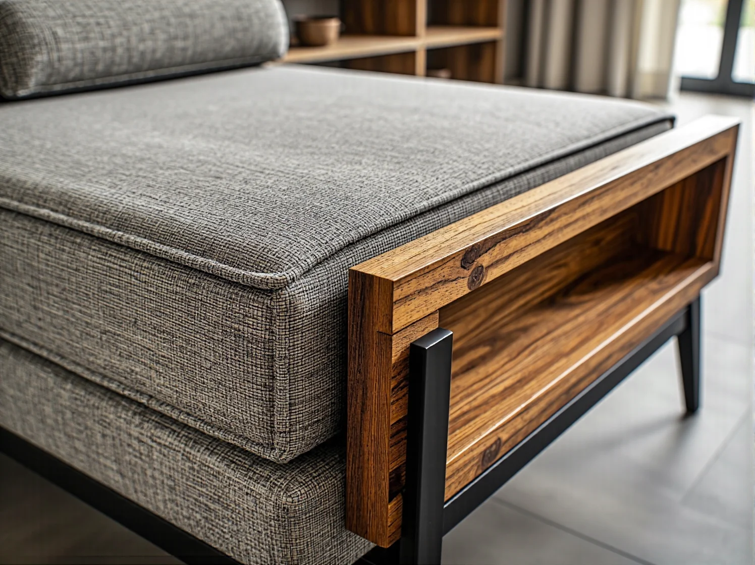 Wybór obicia narożnika do loftowego salonu z ceglaną ścianą