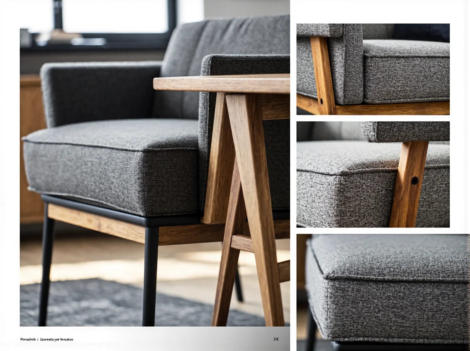 Nowoczesny otwarty regał scandi w modnej przestrzeni.