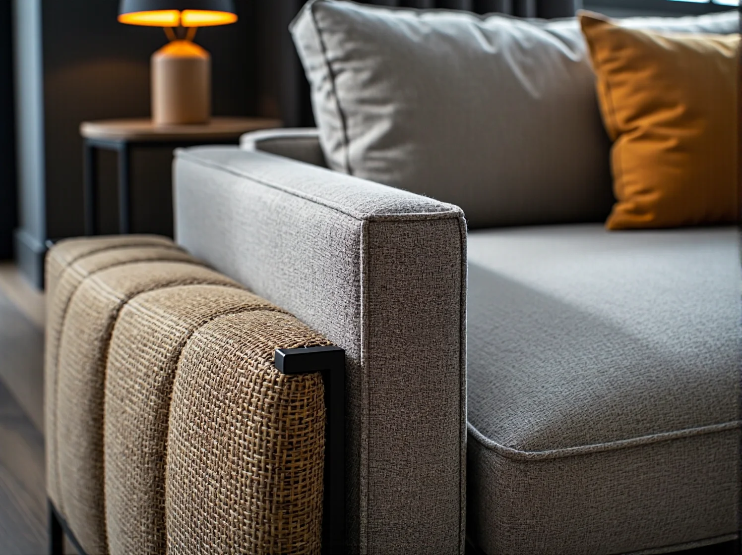 Geometryczne oświetlenie elewacji w stylu modernistycznym