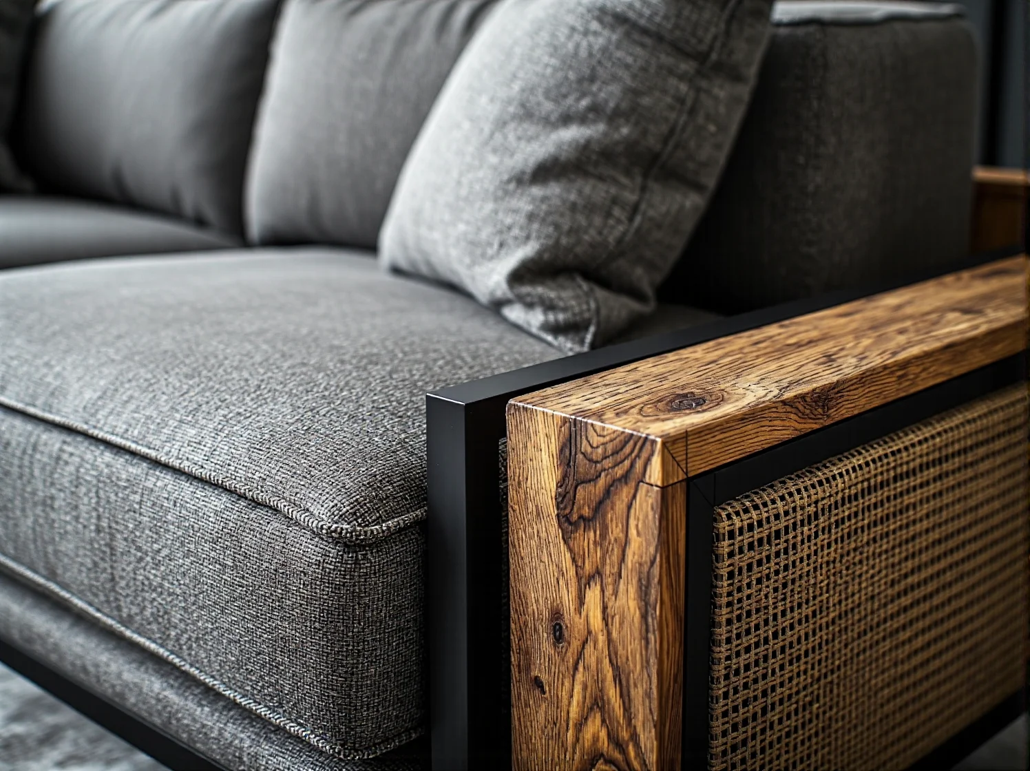 Przeszklenia w małym mieszkaniu loftowym oddzielające strefę sypialną