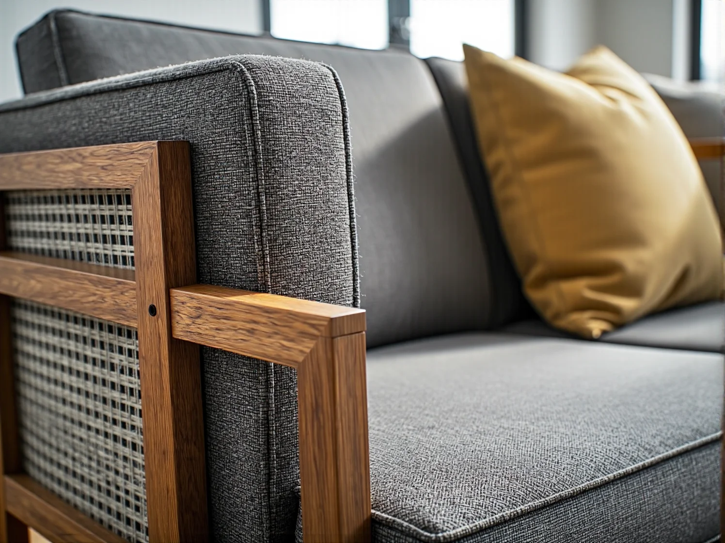 Tekstylne dodatki boho: wzorzyste poduszki i pledy na jasnej kanapie.