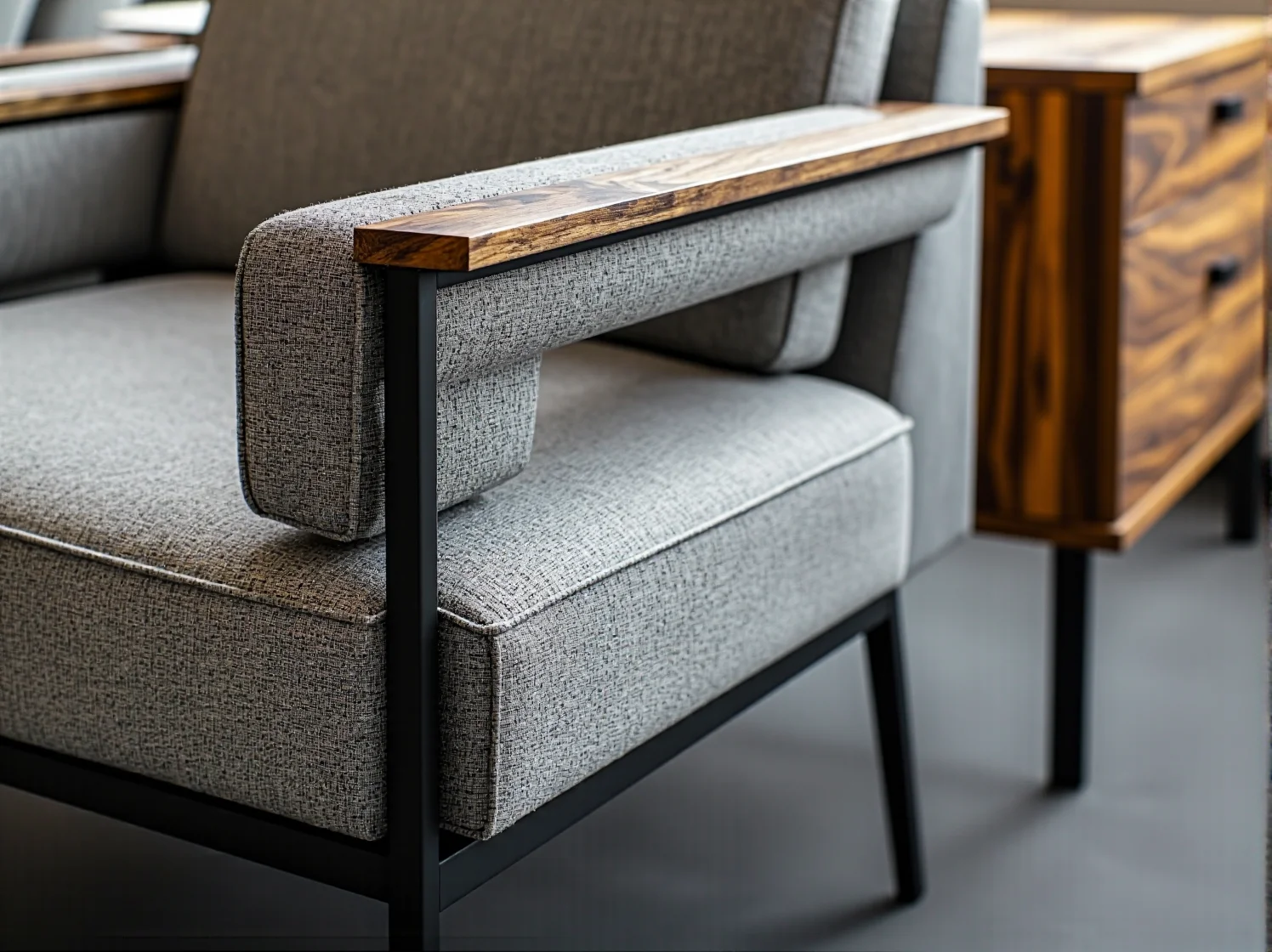 Odporne na warunki atmosferyczne sofy tarasowe do spotkań biznesowych na świeżym powietrzu.