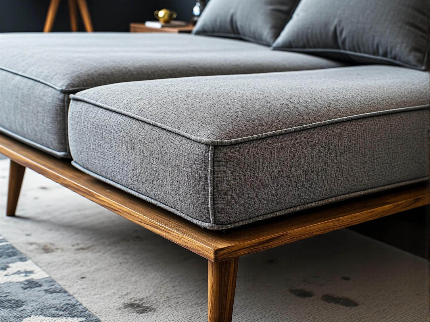 Łóżko kontynentalne z welurową tapicerką w kolorze butelkowej zieleni retro.